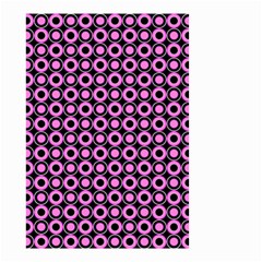 Pink Donuts Pink Filling On Black Small Garden Flag (two Sides) by Mazipoodles