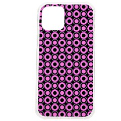 Pink Donuts Pink Filling On Black Iphone 12 Pro Max Tpu Uv Print Case by Mazipoodles