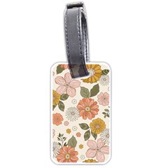 Flower Petals Plants Floral Print Pattern Design Luggage Tag (one Side) by Ravend