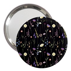 Flowers Floral Pattern Floral Print Background 3  Handbag Mirrors by Ravend