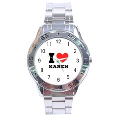 I Love Karen Stainless Steel Analogue Watch