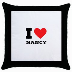 I Love Nancy Throw Pillow Case (black)