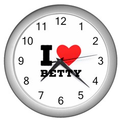 I Love Betty Wall Clock (silver) by ilovewhateva