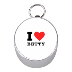 I Love Betty Mini Silver Compasses