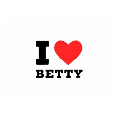 I Love Betty One Side Premium Plush Fleece Blanket (extra Small) by ilovewhateva