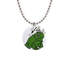 Frog With A Cowboy Hat 1  Button Necklace by Teevova
