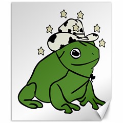 Frog With A Cowboy Hat Canvas 8  X 10  by Teevova