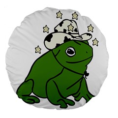 Frog With A Cowboy Hat Large 18  Premium Round Cushions