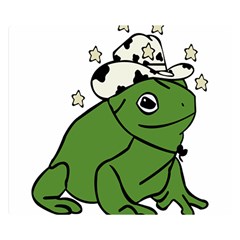 Frog With A Cowboy Hat Premium Plush Fleece Blanket (small) by Teevova