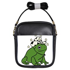 Frog With A Cowboy Hat Girls Sling Bag by Teevova