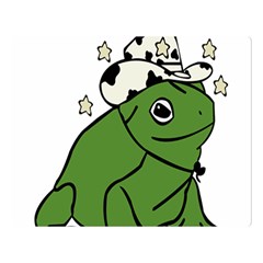 Frog With A Cowboy Hat Premium Plush Fleece Blanket (large) by Teevova