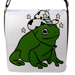 Frog With A Cowboy Hat Flap Closure Messenger Bag (s) by Teevova