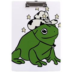 Frog With A Cowboy Hat A4 Acrylic Clipboard by Teevova