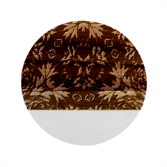 M G Marble Wood Coaster (round) by MRNStudios