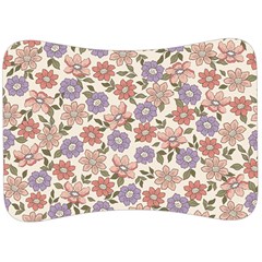 Flowers Petals Plants Floral Print Pattern Design Velour Seat Head Rest Cushion by Ravend