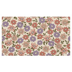 Flowers Petals Plants Floral Print Pattern Design Banner And Sign 7  X 4 