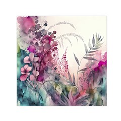 Ai Generated Flowers Watercolour Nature Plant Square Satin Scarf (30  X 30 )