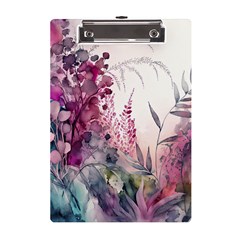 Ai Generated Flowers Watercolour Nature Plant A5 Acrylic Clipboard by Ravend