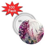 Ai Generated Flowers Watercolour Nature Plant 1 75  Buttons (100 Pack)  by Ravend
