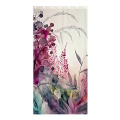 Ai Generated Flowers Watercolour Nature Plant Shower Curtain 36  X 72  (stall)  by Ravend