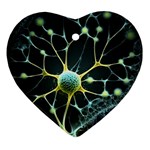 Ai Generated Neuron Network Connection Heart Ornament (Two Sides) Back