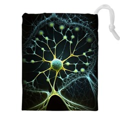 Ai Generated Neuron Network Connection Drawstring Pouch (5xl)