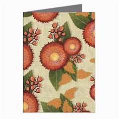 Flowers Leaves Pattern Flora Botany Drawing Art Greeting Cards (pkg Of 8) by Ravend