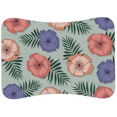 Flowers Petals Pattern Drawing Design Background Velour Seat Head Rest Cushion by Ravend