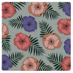 Flowers Petals Pattern Drawing Design Background Uv Print Square Tile Coaster  by Ravend