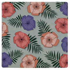 Flowers Petals Pattern Drawing Design Background Uv Print Square Tile Coaster 