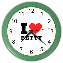 I Love Betty Color Wall Clock by ilovewhateva