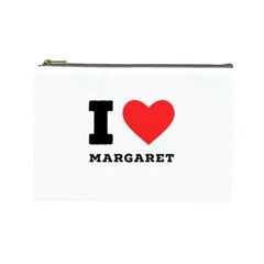 I Love Margaret Cosmetic Bag (large) by ilovewhateva