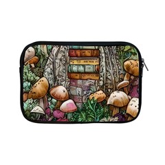 Bewitch Stipe Black Art Incantation Enchant Champignon Shiitake Witchcraft Black Magic Witch Apple Ipad Mini Zipper Cases by GardenOfOphir