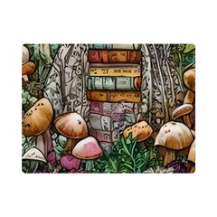 Bewitch Stipe Black Art Incantation Enchant Champignon Shiitake Witchcraft Black Magic Witch One Side Premium Plush Fleece Blanket (mini) by GardenOfOphir