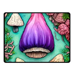 Veil Presto Psilocybin Superstition Agaric Trick Button Mushroom Sciopticon Diablerie Voodoo Fairy Fleece Blanket (small) by GardenOfOphir