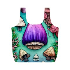 Veil Presto Psilocybin Superstition Agaric Trick Button Mushroom Sciopticon Diablerie Voodoo Fairy Full Print Recycle Bag (m) by GardenOfOphir