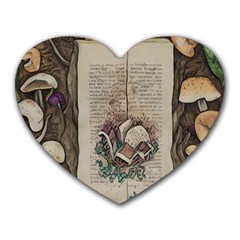 Charming Toadstool Heart Mousepad by GardenOfOphir