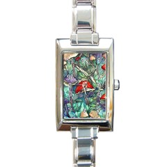 Necromancy Mushroom Rectangle Italian Charm Watch by GardenOfOphir