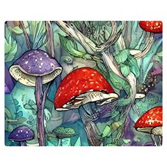 Necromancy Mushroom Premium Plush Fleece Blanket (Medium)