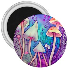 Magician s Charm Mushroom 3  Magnets by GardenOfOphir