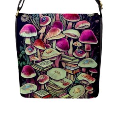 Sorcery Mushroom Flap Closure Messenger Bag (l) by GardenOfOphir