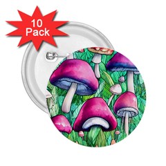 Charmed Toadstool 2 25  Buttons (10 Pack)  by GardenOfOphir