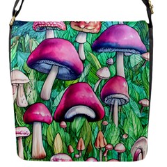 Charmed Toadstool Flap Closure Messenger Bag (s) by GardenOfOphir