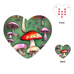 Glamour Mushroom For Enchantment And Bewitchment Playing Cards Single Design (heart) by GardenOfOphir