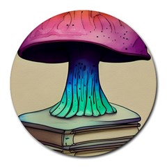 Forest Fairycore Mushroom Round Mousepad by GardenOfOphir