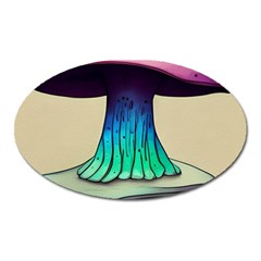Forest Fairycore Mushroom Oval Magnet by GardenOfOphir