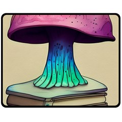 Forest Fairycore Mushroom One Side Fleece Blanket (Medium)