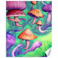 Natural Mushroom Illustration Design Canvas 16  X 20  by GardenOfOphir