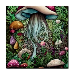 Craft Mushroom Tile Coaster by GardenOfOphir