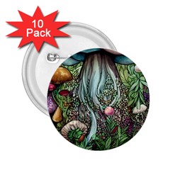 Craft Mushroom 2 25  Buttons (10 Pack) 